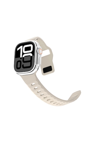 Watch Ultra 49mm Kordon Çift Renk Özel Tasarım Krd-160 Silikon Strap Kayış Starlight