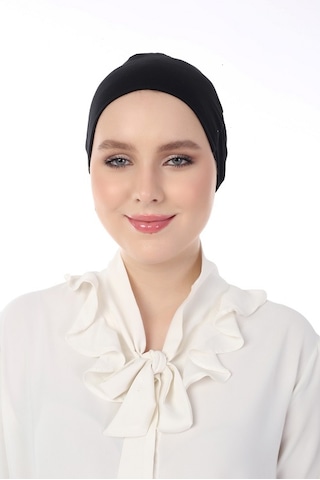 Dilnuvar Dikişsiz Bone Siyah