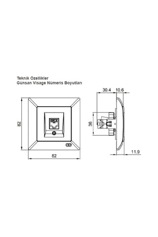 Visage Beyaz Telefon Prizi Cat3 Çerçevesiz - Priz Ve Anahtar İçin Uyumlu Çerçeve