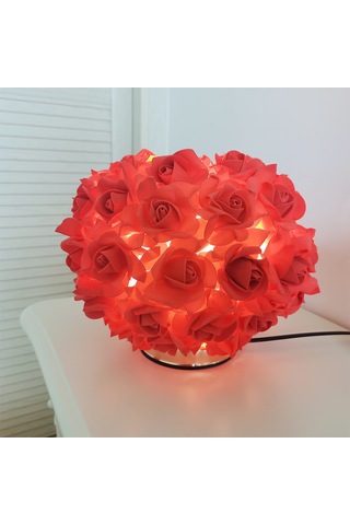 İskandinav Gül Masa Lambası Yaratçıbasit Kırmızı Açık Kırmızı