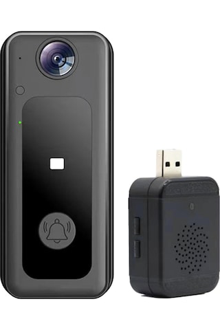 Tenfowee Akıllı Wifi Zili - Uzak Video Konuşma, Hd İki Yönlü Görüntü, 125 Geniş Açı, İçinli Batarya Ve Zil Alıcısı