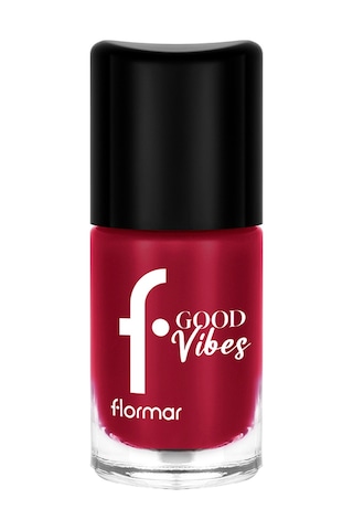 Flormar Good Vibes Yüksek Pigmentli & Parlak Bitişli Nefes Alabilen Oje 004 Rasp Berry Cake