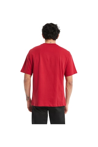 Beşiktaş Galatasaray Orijinal Lisanslı Uv Aslan Baskılı Gs Logo Kırmızı Erkek T-shirt KIrmızı