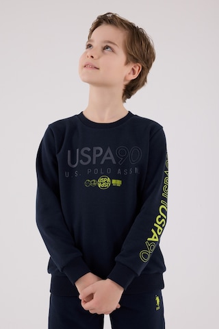 U.S. Polo Assn. Lisanslı Erkek Çocuk Alt Üst 2 Parça Eşofman Takımı Us2218 Lacivert