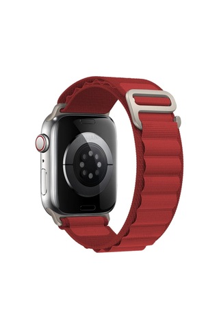 Apple Watch Uyumlu 42mm Mountain Kordon - Kırmızı