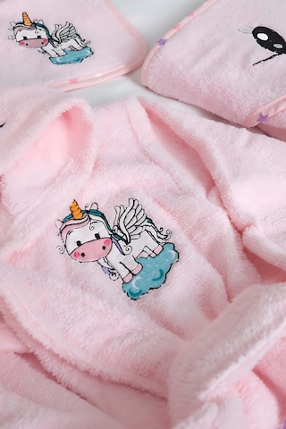 Unicorn Pembe %100 Pamuk Bebek Banyo Seti 0 - 24 Ay