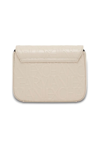 Kadın Kabartma Monogram Desenli Omuz Çantası - Krem Valley