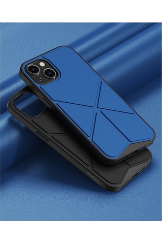 Rock Space Apple Uyumlu iPhone 13 Pro Max Kılıf Element Serisi Standlı - Mavi Mavi