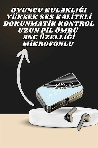 Aynalı Bluetooth Kulaklık Ve 7 Kordonlu Akıllı Saat Dijital Göstergeli Uzun Pil Ömrü Standart