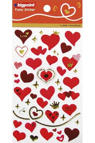 Bigpoint Sticker Kırmızı Kalpler