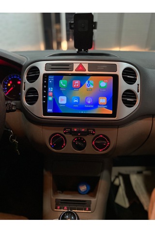 Volkswagen Tıguan 2012-16 9" Siyah Uyumlu Androıd Multimedya Gerçek 2/32 Kablosuz Carplay Geri Görüş Kameralı 9"
