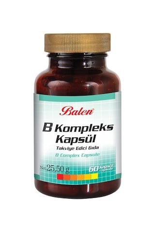 Balen B Kompleks Kapsül 425 Mg 60 Kapsül Balen B Kompleks Kapsül 425 Mg 60 Kapsül