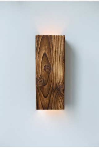 Decrthuma Yansıtma Tasarımlı Çift Yönlü Ahşap Salon Duvar Aplik Antik Eskitme