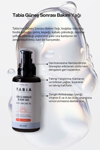 Tabia Güneş Sonrası Bakım Yağı 100 ML