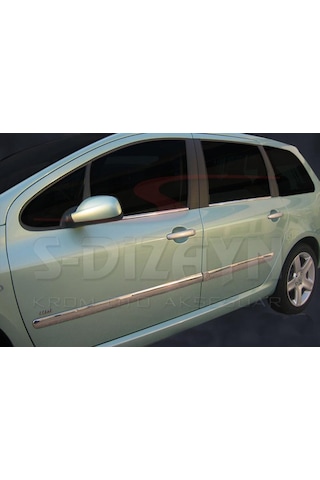 S-Dizayn  Peugeot 307 Krom Cam Çıtası 4 Prç 2001-2008