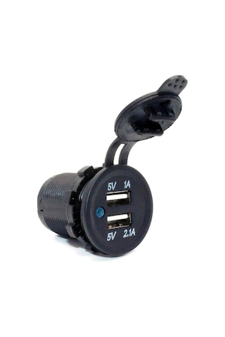 BuharaElektronik Ic-266C Pano Tipi Usb 8-32V Giriş 5V 1A Ve 5V 2.1A Çıkış 30 MM 5 Adet