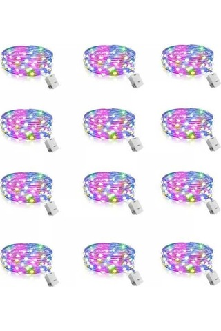 Pazly Ve Tasarımı, Sıcak Renk, Noel Mini Metre Led Koruma, Konforlu Işıkları, Ip42 Çiçek Çelenk Bakır Atmosfer Adet 40 2 Us