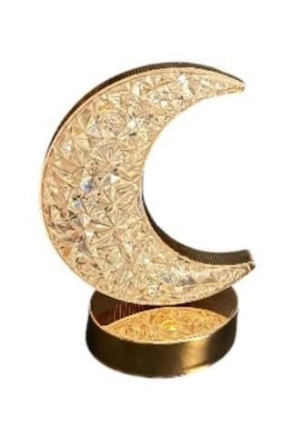 Ay Işığı Hilal Gold Şarjlı Dokunmatik Masa Ve Gece Lambası- Dimmerli Ve Enerji Tasarruflu Led Işık Altın