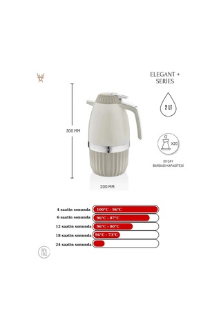 Jenerik Elegant T Serisi 2 Lt. Termos Royaleks-pw-003 Çok Renkli