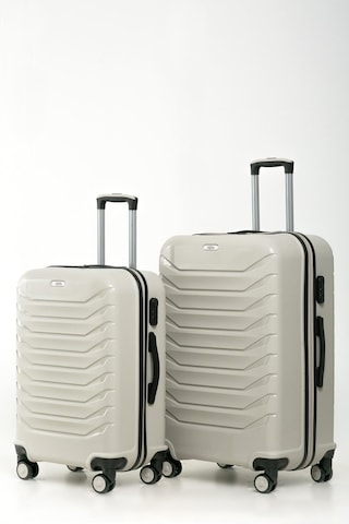 Yefa Pp Polipropilen Kırılmaz Kabin & Orta & Büyük Boy 3'lü Valiz Seti Kemik