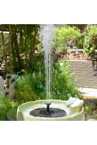 Mufunye Garten İçin Tıkanıklık Önleyici Güneş Enerjili Fontain Pompa, Akış Kontrollü, 65cm Maksimum Sprinkler Yüksekliği