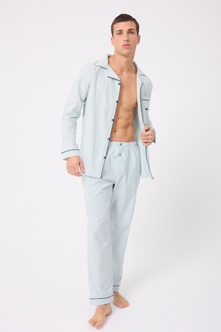 L'espadon Marısılk Premium Dokuma Uzun Kollu Uzun Paçalı Erkek Pijama Takımı-3185 Nane Yeşili