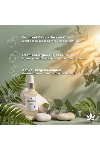 Tr Ozonized Oil Serum - %100 Saf Ozonize Zeytin, Susam, Argan Ve Jojoba Yağı, Besleyici Yumuşatıcı Konsantre Gece B