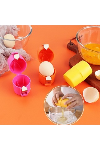 2025 Yeni Yumurta Kabuğu Açacağı, Çiğ Yumurta Kırma Aleti, Taşınabilir Çok İşlevli Yumurta Kesici Sarı