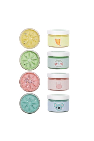 Doğal Oyun Hamuru 4'lü Pastel Renk Glitter Seti 4 150gr