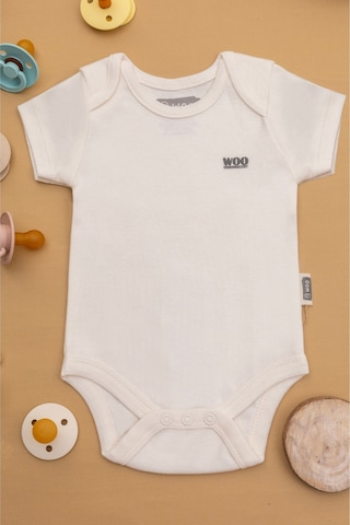 Woo Baby Ekru Kısa Kollu Body-zıbın 3-6m 62 Cm Ekru