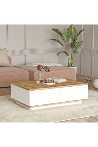 Robin Home Loft Orta Sehpa 2 Kapaklı Çam-Beyaz