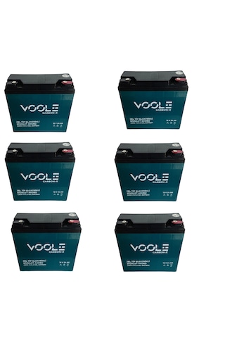 Voole 12v 24 Ah Elektrikli Bisiklet Jel Aküsü 6lı Set