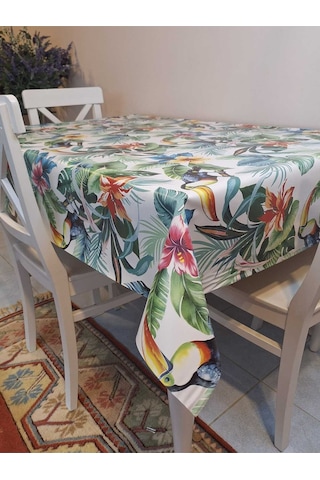Elyaflı Pvc Masa Örtüsü Modern, Dayanıklı, Silinebilir Ve Şık Görünüm Fnt8303 Yeşil