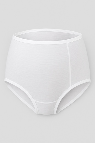 Kadın Pamuklu Likralı Hamile Lohusa Külot Beyaz Kompedan K23582-beyaz Beyaz