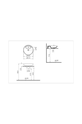 VitrA Memoria Çanak Lavabo 50CM 5880B403-0563