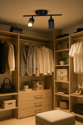 Spoti 2'li Siyah Renk Gün Işığı Modern Tasarım Cafe - Mutfak - Banyo Spot Ledli Sıralı Avize Siyah