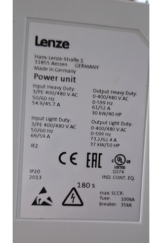 Lenze İ550 İ550 30/37kw Sürücü 30/37 Kw 66/75 A 3 Phase Drıver