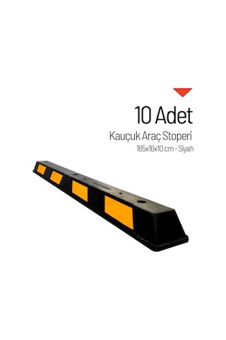 10'lu Kauçuk Araç Stoperi Seti 165x16x10 Cm-3661
