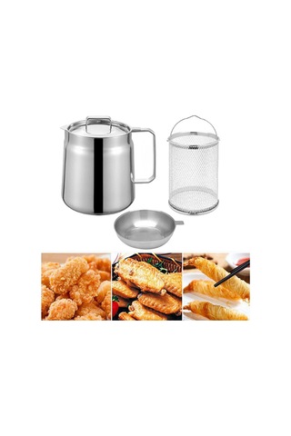Suntek Magideal Derin Kızartma Tenceresi Drenaj Eleği Kulplu 1.5 L