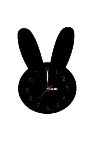 Homyl Sessiz Duvar Saati Oda Süslemeleri Çocuk Ev Ofis Siyah Siyah Çok Renkli