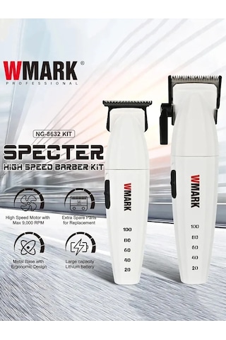 Wmark Ng-8632 Beyaz Metal Saç Şekillendirme Seti 419602133