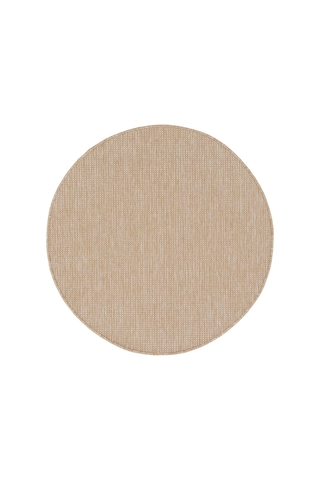 Sisalux 3083 Bej Yuvarlak Sisal Dokuma Jüt Kilim Hav Toz Vermez Mutfak Oturma Odası Halısı Bej