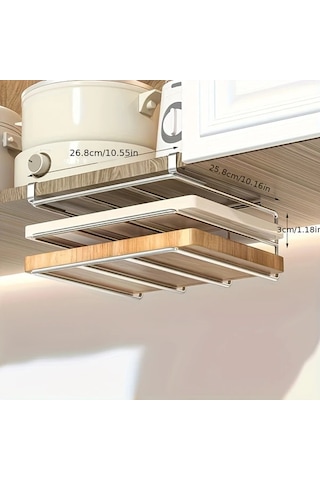 Honeybeeshop Ldq Paslanmaz Çelik Dolap Altı Organizer Raf Siyah Paslanmaz Çelik Tek Katman Mutfak Depolama Ünitesi Siyah-paslanmaz Çelik