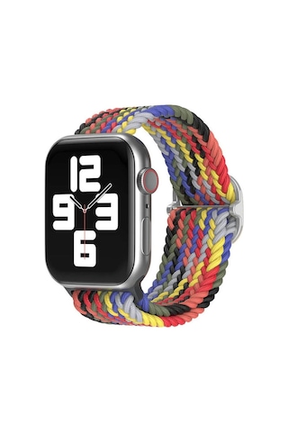 Koodmax Apple Uyumlu Watch 1 2 3 4 5 6 7 8 Se Ultra Solo Loop Hasır Örgü Tokalı Kordon 42 44 45 49mm