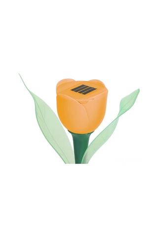 Folinda 4 Adet Turuncu Güneş Enerjili Lale Şekilli Bahçe Lambası - Ip65 Su Geçirmez Led Aydınlatma, 8 Saat Çalışma Süresi