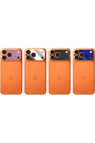 Apple İphone 17 Pro Max Arka Kamera Koruyucu Set 4 Renk, Çizilmeye Dayanıklı Kamera Koruyucu