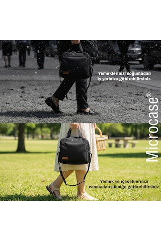 Microcase Termal Günlük Kamp Piknik İçin Yemek İçecek Taşıma Çantası 10 Lt Al5430 Siyah