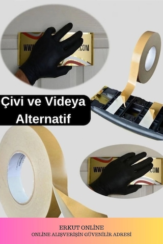 Süper Güçlü Uzun Ömürlü Kuvvetli Yapışkan Kolay Uygulanır İz Bırakmaz Çift Taraflı Köpük Bant Diğer