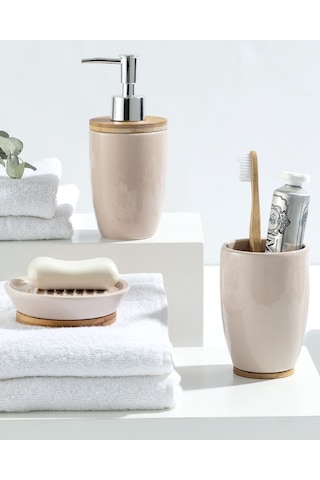 Madame Coco Bern 3-lü Banyo Seti Bern8,2x8,2x18,2cm-pudra
