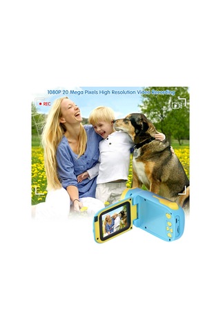 Lemestar Mavi Çocuk Dv Kamera - 1080p Full Hd, 2000w Piksel, 2.4" Ekran, 10 Özel Efekt, 32gb Destek, 1000mah Pil - Spor & Seyahat Fotoğrafçılığı Mavi
